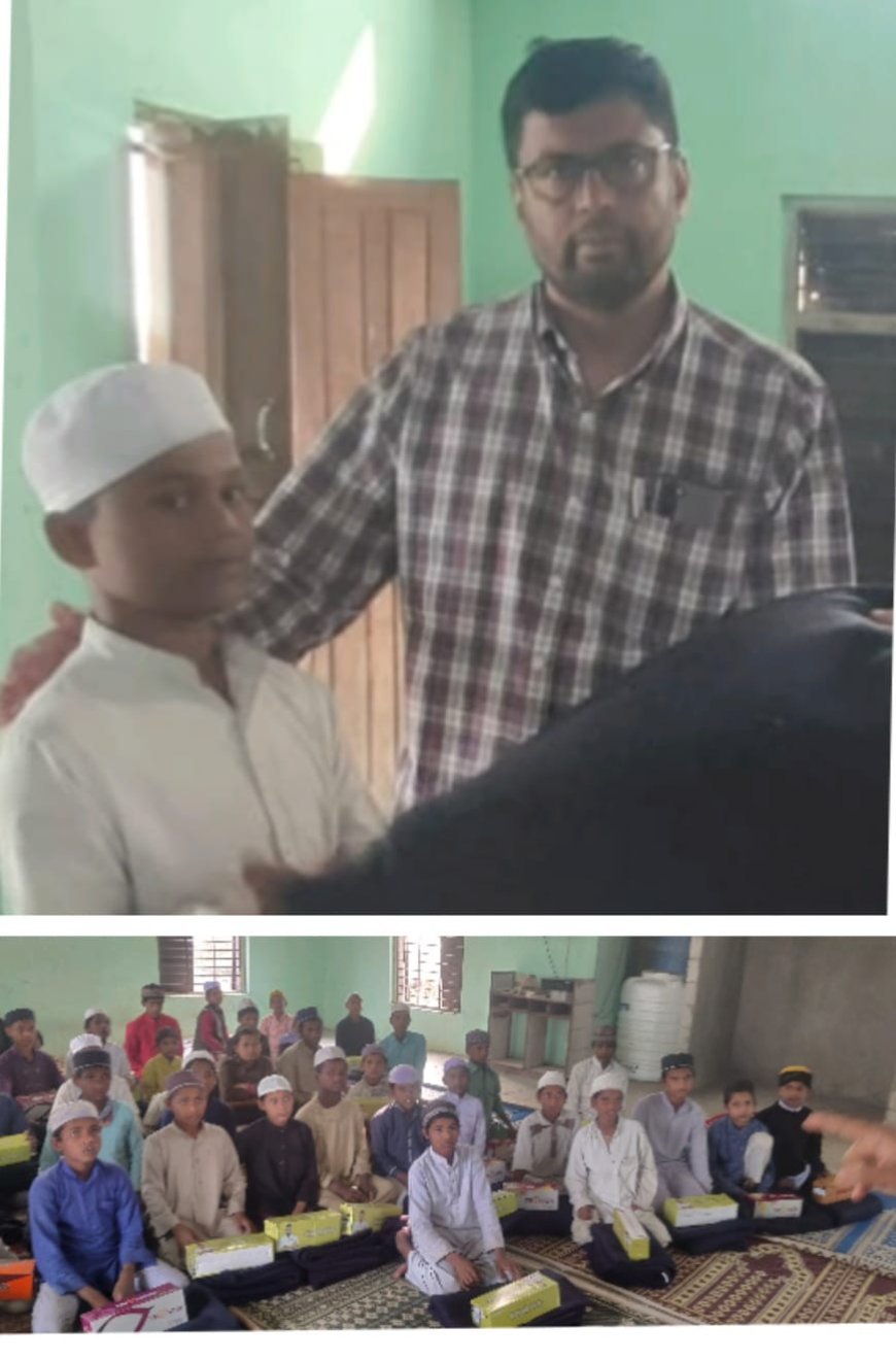 हबीब ए आलम चैरिटेबल ट्रस्ट जकारिया मदरसा के छात्रों के लिए गर्मजोशी लेकर आया है