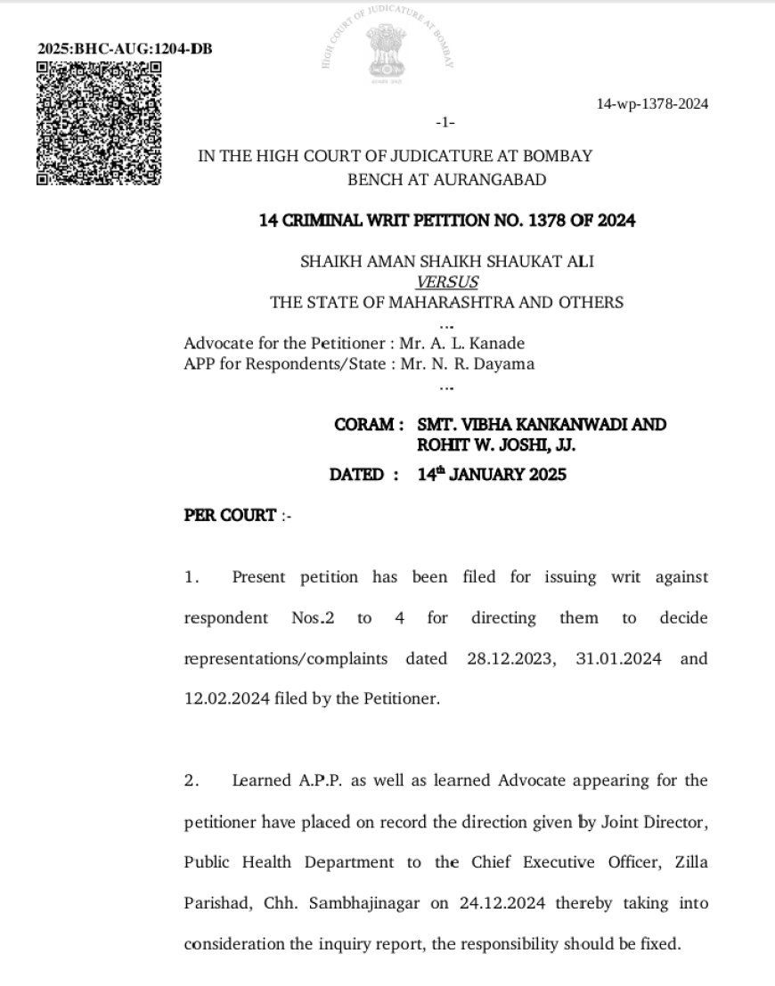 प्राथमिक आरोग्य केंद्र पद भरती घोटाळा मुजीब खान कन्नड (प्रतिनिधी) सिल्लोड तालुक्यामध्ये नागरी प्राथमिक आरोग्य केंद्र २०२२ मध्ये मेडिकल ऑफिसर, स्टाफ नर्स आणि लॅब टेक्निशियन पदभरती करताना मोठी अनियमित्ता व घोटाळा झाला आहे असे तक्रार सिल्लोड येथील सामाजिक कार्यकर्ता शेख अमान शेख शौकत अली यांनी जिल्हा आरोग्य अधिकारी यांच्याकडे तक्रार दाखल केला होता. त्या तक्रारीमध्ये शेख अमान यांनी सबळ पुरावा सादर केला म्हणून जिल्हा आरोग्य अधिकारी डॉक्टर अभय धानोरकर यांनी स्त्री सदस्य चौकशी समिती गठित केली होती.