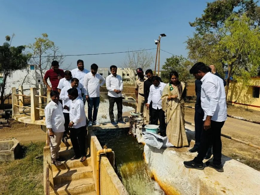 कन्नड नगर परिषदेच्या जलशुद्धीकरण केंद्राची आ. संजना जाधवांकडून पाहणी; शुद्ध व मुबलक पाणीपुरवठ्यासाठी सूचना