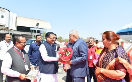 उपराष्ट्रपती जगदीप धनखड यांचे आगमन व स्वागत छत्रपती संभाजीनगर