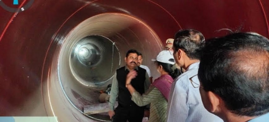 Divisional Commissioner Dilip Gawde inspected the work of Jayakwadi Parallel Water Supply Scheme