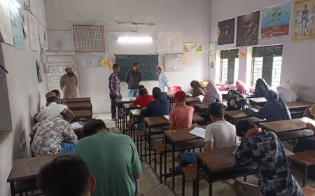 मिशन “तालीम” के तहत फला-ए-दरेन स्कूल में विद्यार्थियों ने दी प्रतियोगी परीक्षा