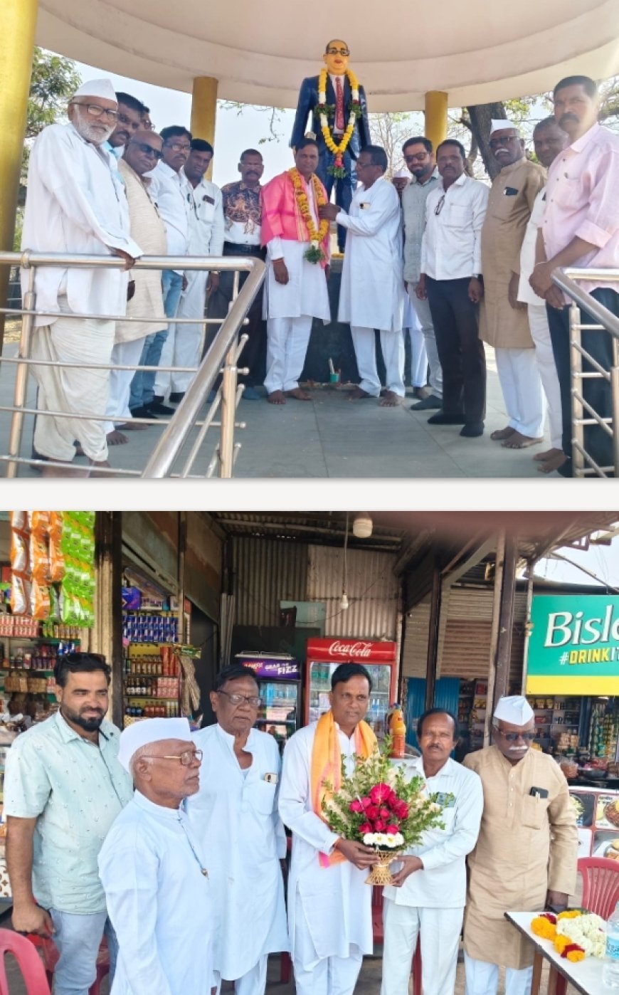 Grand honor to Dinesh Ambhore, elected Panchayat Samiti member from Ellora Verul Gana