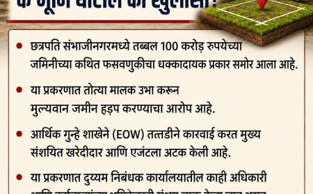 छत्रपति संभाजीनगर में 100 करोड़ रुपये के भूमि घोटाले का खुलासा, EOW की जांच में नए खुलासे