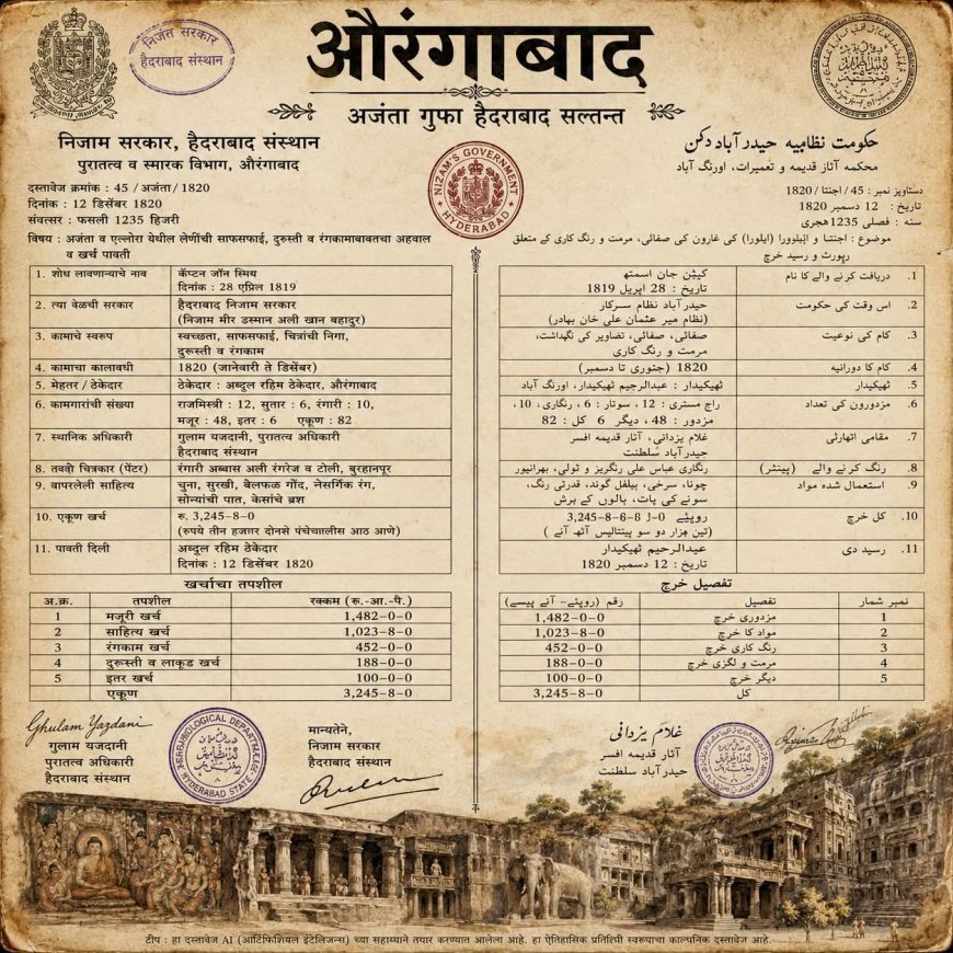 New controversy over the role of Nizam government in the conservation of Ajanta caves, graphic made by AI goes viral