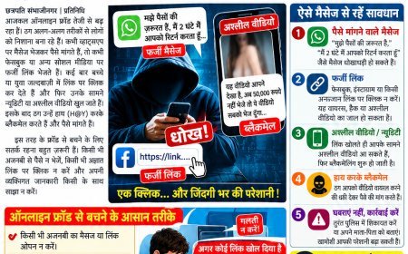 ऑनलाइन फ्रॉड से रहें सावधान! व्हाट्सऐप पर पैसों की मांग और अश्लील वीडियो के नाम पर ब्लैकमेलिंग का बढ़ता खतरा